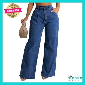 High Waist Straight Leg Denim Jeans Vintage Boyfriend Baggy Y2K Style